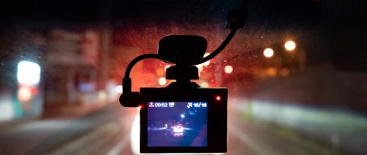 A,Dashcam,Is,Shooting,Forward,In,The,Evening